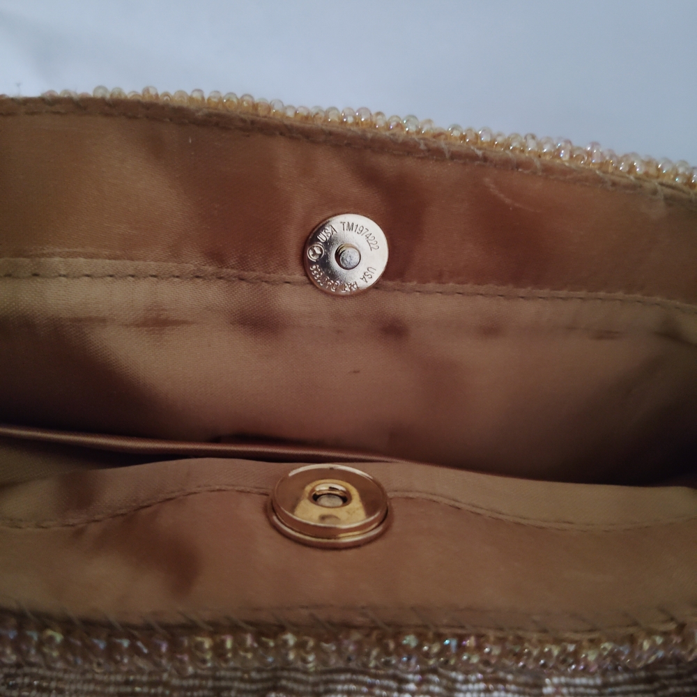 Vanessa Beaded Floral Shoulder Bag - Gold and Multicolor - Picture 7 of 14